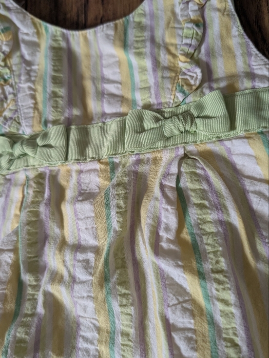 💥3/$24 Gymboree First Picnic Easter Striped Romper - Picture 2 of 5